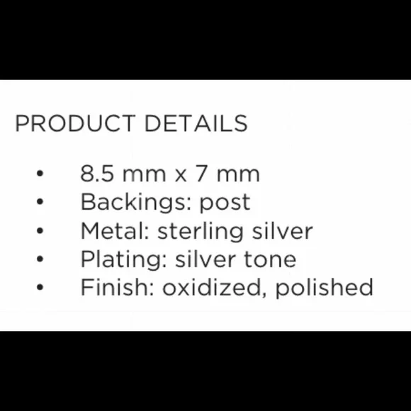 STERLING SILVER Butterfly stud earrings - Picture 5 of 5